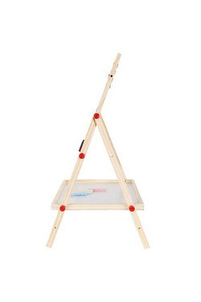 Micostore Magnetic Board for Children, Writing, Double-Sided, Wooden, Educational, Stand and Accessories, 67x41x32cm