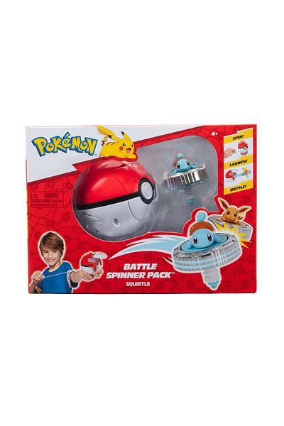 Pokemon - Set de joc Battle Spinner cu figurină, squirtle și pok ball