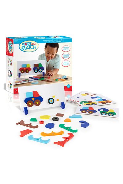 Guidecraft Camion de constructii, Joc Magnetic De Sortare,