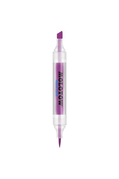 Molotow Aqua Twin 1mm/2-6mm Purple Double-tipped Marker
