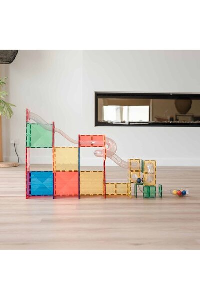 Connetix Σετ μαγνητικής κατασκευής, 66 τεμαχίων, με τρέξιμο με μπάλα, πακέτο επέκτασης τρεξίματος με μπάλα