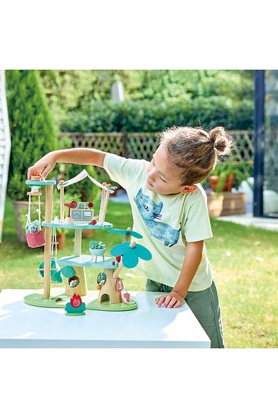 Hape Wooden Toy - Forester's Headquarters (21 PIECES)