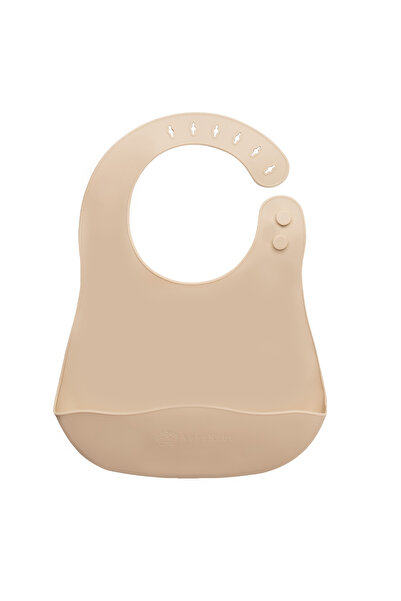 APPEKIDS Σαλιάρα σιλικόνης, - Μπεζ με φούσκα