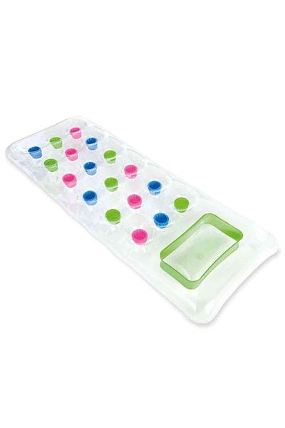 Intex Inflatable Mattress With Vinyl Pockets, Transparent, 188 X 71 Cm