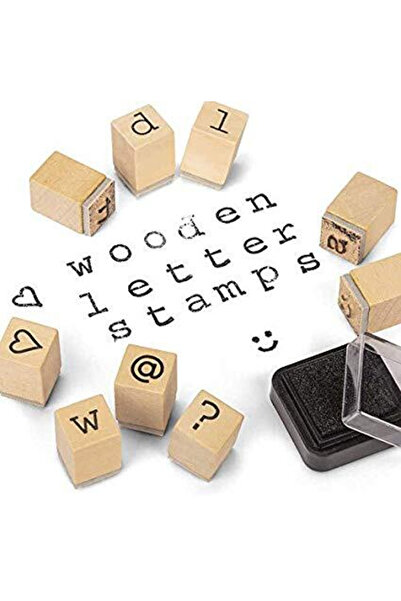 TOBAR Ξύλινο Σετ Στυλό Μελάνι και Σφραγίδα - Αλφάβητο
