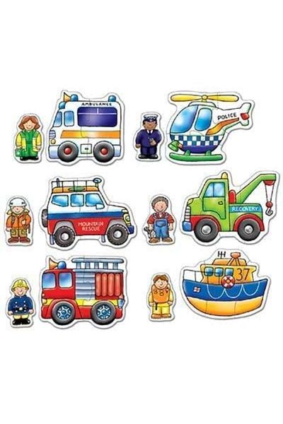 Orchard Toys Set 6 Jocuri Puzzle, Echipa De Salvare (2 SI 3 PIESE), Rescue Squad,