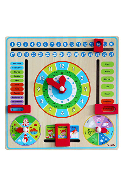 Fakopancs Calendar educațional din lemn, limba română