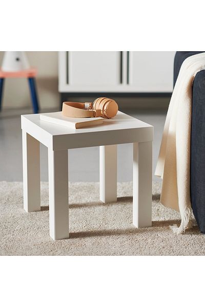 IKEA Set of two nested side tables, white, one 35*35 cm and the other 55*55 cm