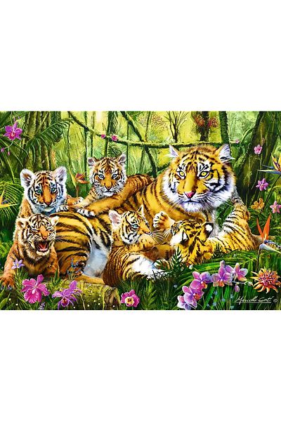 Trefl Puzzle 500 Tygří rodina