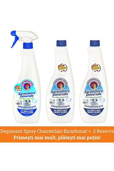 chante clair Chanteclair Promo Package Universal Degreaser With Bicarbonate Spray 2 Refills, Degreaser