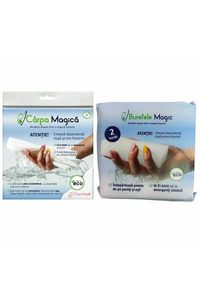 Carpa Magica Pack of 2 x Magic Sponge and 1 x Magic Cloth