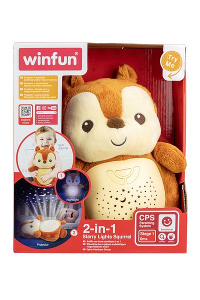 WINFUN Squirrel Projector and Night Light for Babies,
