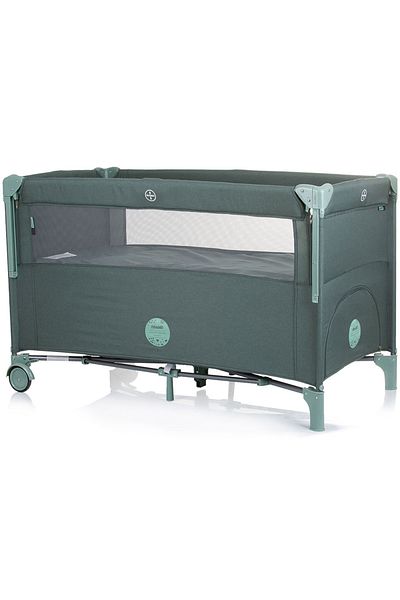 Chipolino Pătuț pliabil Relax Pine Linen cu laterale glisante