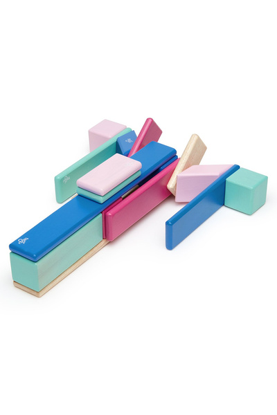 Tegu Blossom, set 24 piese din lemn magnetic