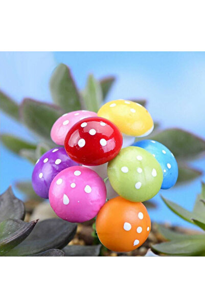 Micostore Polystyrene Mushrooms, With Wire, Multicolor, 7 Cm, 30 Pcs/Set, Art & Craft Accessories For Children