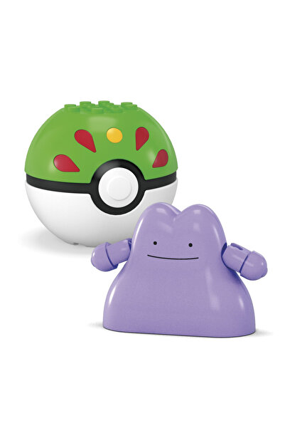 mattel Pokemon Mega Set Two Balls Ditto And Pikachu 42 Pieces