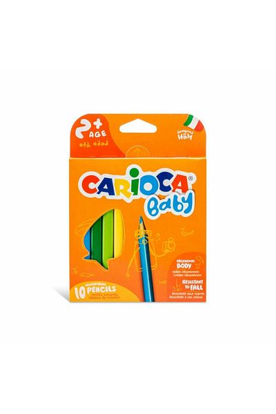 CARIOCA Colored Pencils For Children 2 Years Old, Baby, Set Of 10 Colors