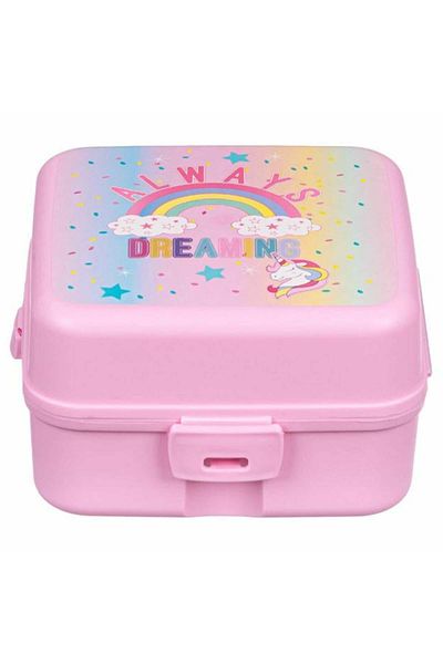 Micostore Children's Compartmented Casserole, Rainbow and Unicorn, 1100 Ml, School Lunch Box, For Lunch
