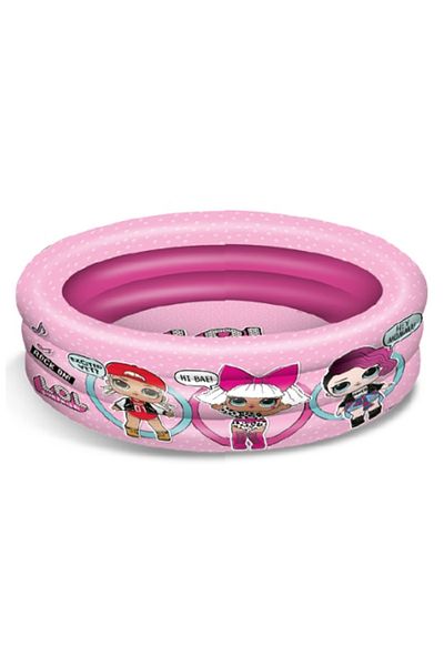 Mondo Toys Piscină gonflabilă pentru copii, Lol Surprise, 3 inele, 84 litri, 100 x 25 cm