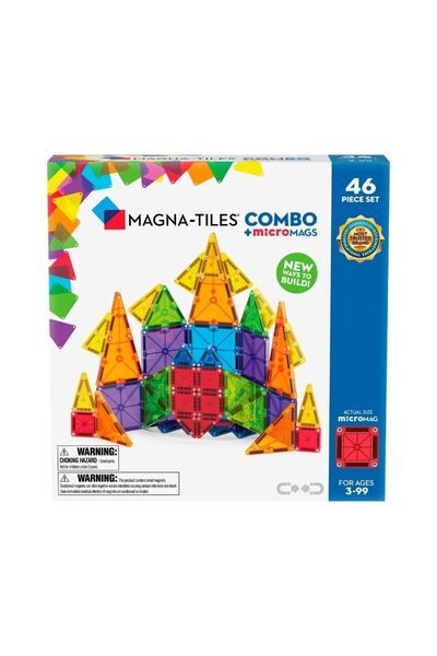 Magna Tiles Магна-плочки + Микромагнити - 46 броя