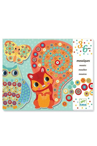 djeco Milfiori - Mozaic autocolant cu tematică animale din pădure (3-6 ani)