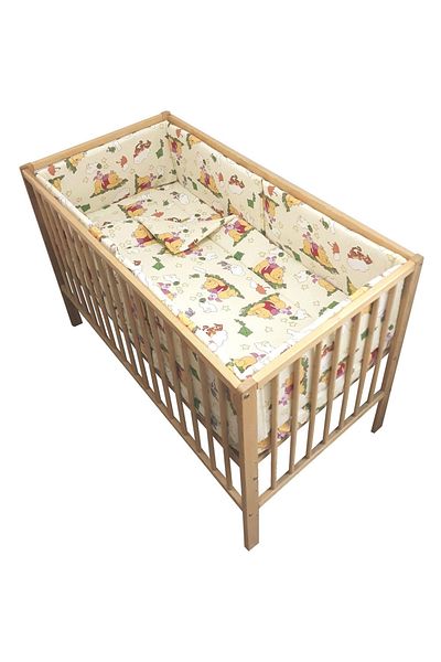 Hubners Crib Bedding Teddy Bear And Friends 5 Pieces Cream