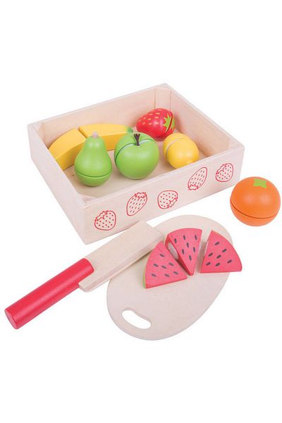 BIGJIGS Toys Wooden Sliced ​​Fruit Set