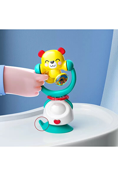 Hola Dětská hračka s přísavkou a chrastítkem - medvídek