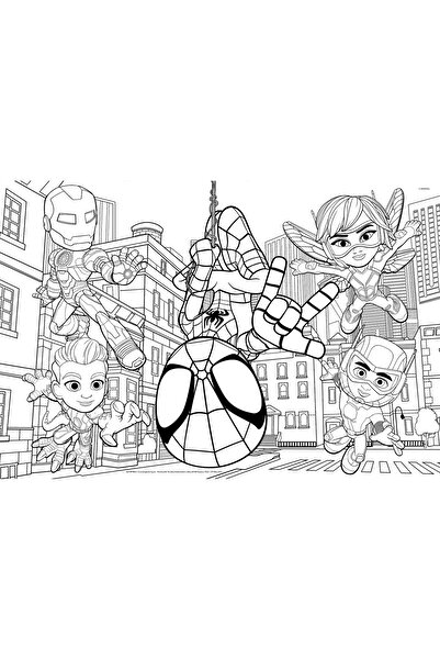 Lisciani Maxi Coloring Puzzle - Marvel's Spider-Man and His Amazing Friends (2 X 24 PIECES)