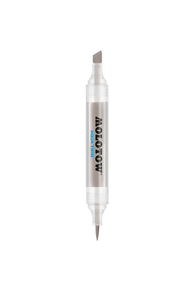 Molotow Marker Cu Varf Dublu Aqua Twin 1mm/2-6mm Warm Grey 02