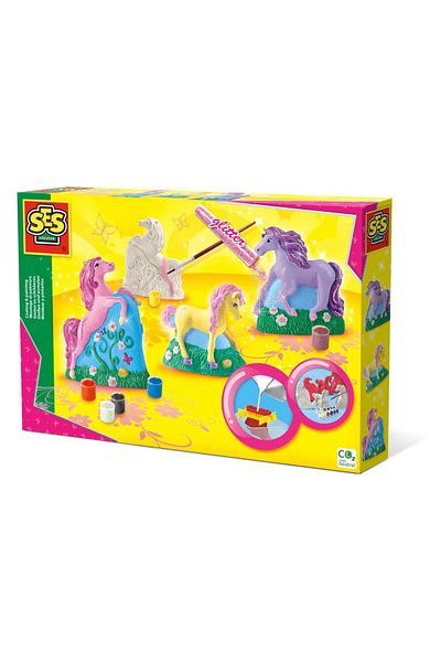 SES Creative Set for making plaster figurines. Brush and watercolors included. 5 years+