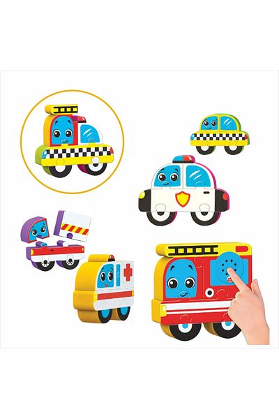 Reig Musicales Puzzle Blocks Cu Sunete - Vehicule