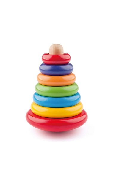 Woody Wooden Stacking Toy - Pyramid With Rings