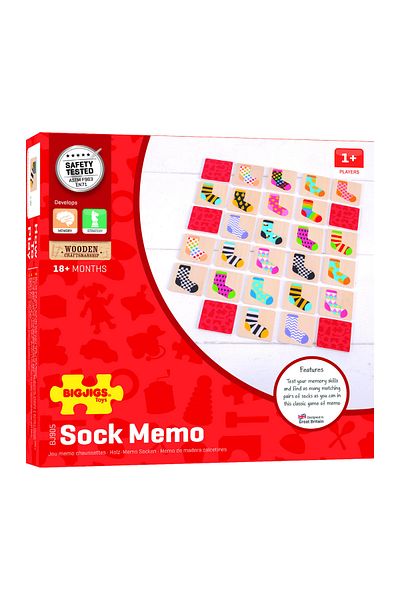 BigJigs Joc de memorie - Ciorapeii mei