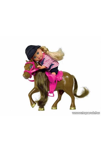 Simba Evi Doll Set With Dark Brown Horse