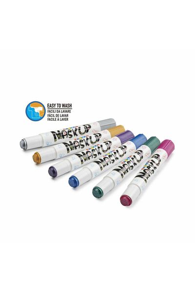 CARIOCA Set Face Painting, Culori Pictura Pe Fata, Mask Up Metallic Set, 6 Creioane / Set
