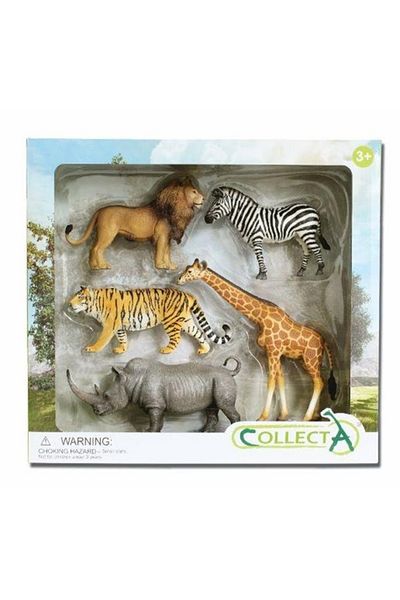 Collecta Set Of 5 Hand-painted Figurines Animals From The African Savanna