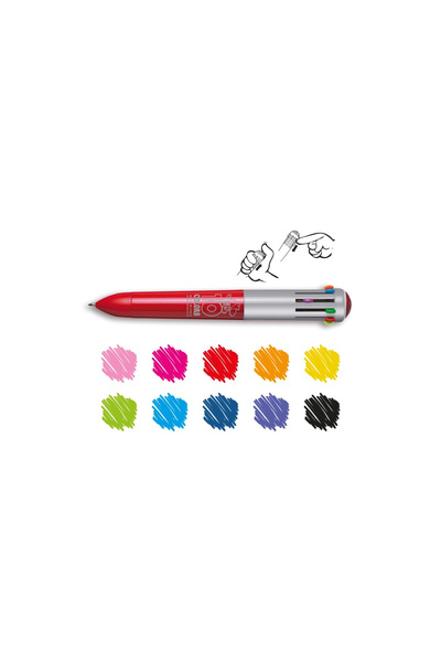 CARIOCA 10χρωμη ανασυρόμενη στυλό, φθορίζουσες αποχρώσεις
