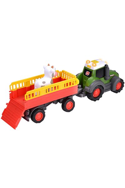 Simba Abc Fendt Animal Trailer Tractor 30 Cm With Lights, Sounds, Trailer And Figure