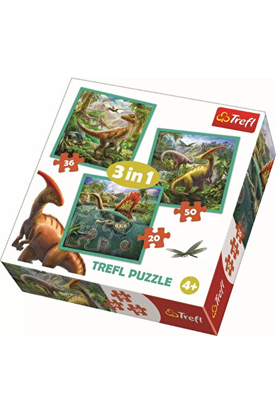 Trefl Puzzle 3in1 Lumea Extraordinara A Dinozaurilor