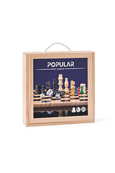 Woody Set de jocuri clasice - șah, dame, table, domino, nu te supăra, dame ch...