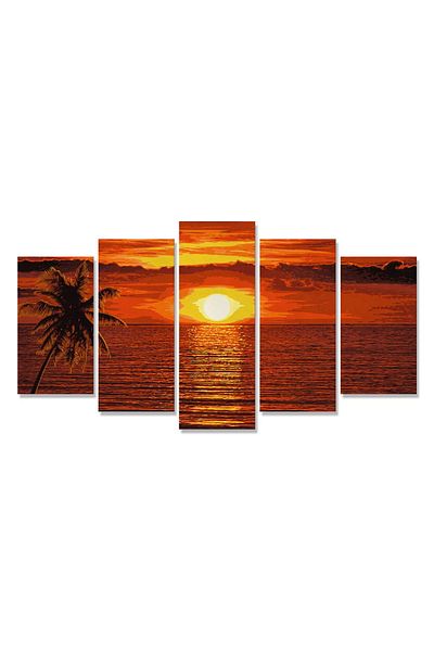 Simba Schipper Paint By Number Kit Caribbean Sunset, 5 Paintings