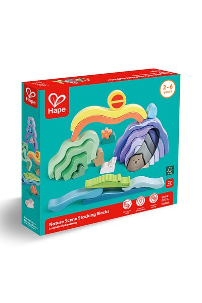 Hape Wooden Stacking Toy For Children - Nature