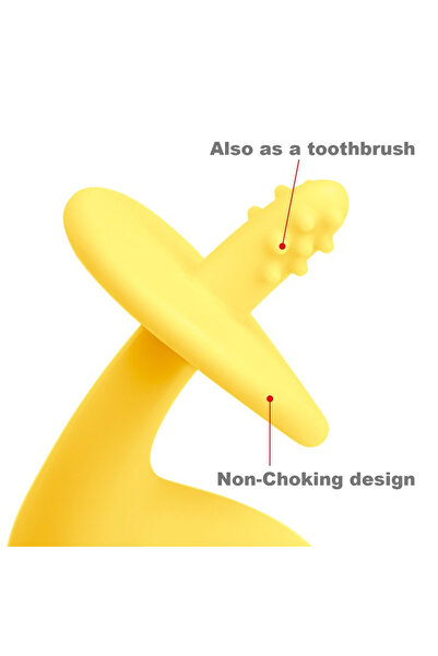 Mombella Silicone Gum Ring - Yellow Elephant