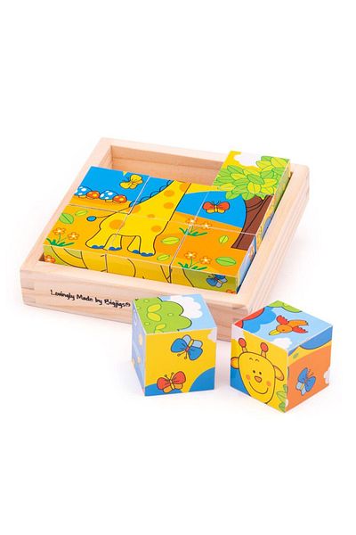 BIGJIGS Toys Puzzle Cubic - Safari