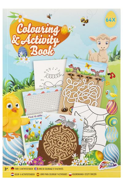 GRAFİX Carte De Colorat Cu Activitati - Paste Fericit