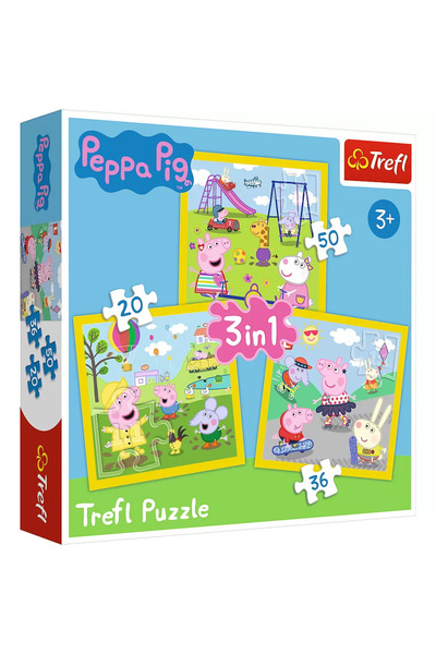 Trefl Puzzle 3in1 Peppa Pig O Zi Aniversara