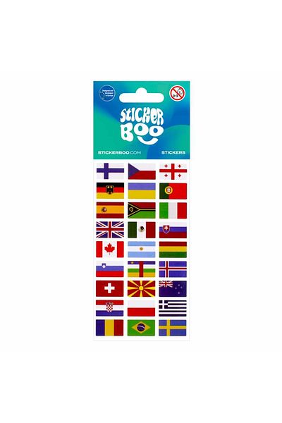 Micostore Cool flag stickers, stickers for children's creative projects