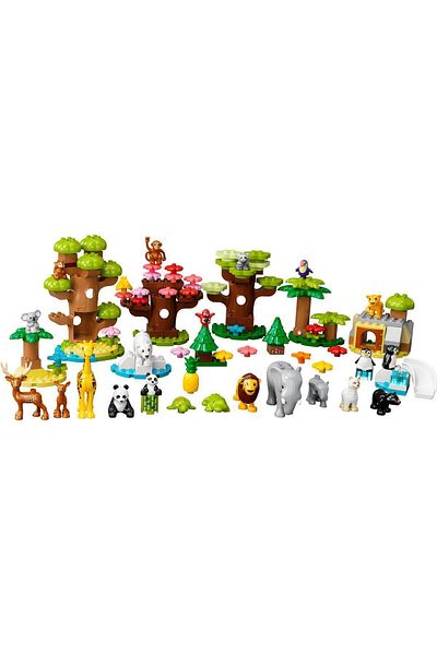 LEGO Duplo Wild World Animals Construction Set for Kids Ages 10975 to 2 Years Old and up (142 Pieces)