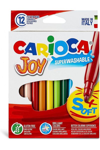 CARIOCA Pix cu pâslă lavabil Joy 12 culori 40614
